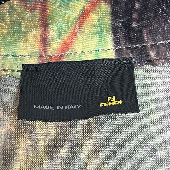 Fendi 3/4 Sleeve Button Front Leather Lace Up Sleeves Wearable Art Size 8 - Picture 6 of 11